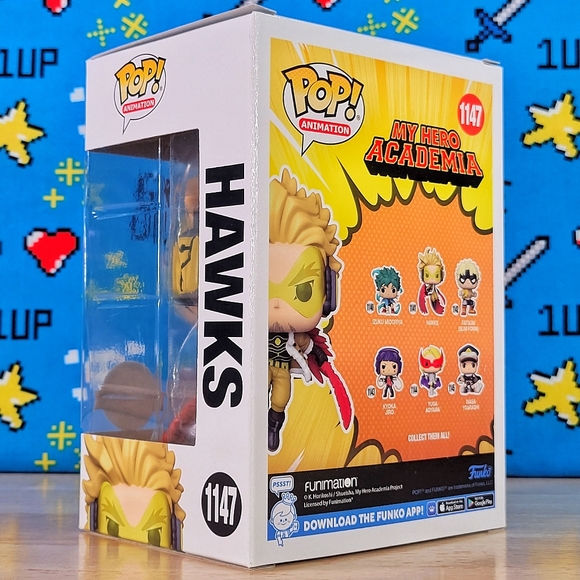 Funko PoP Animation My Hero Academia Hawks #1147 Flocked SE Collectible Figure - Picture 3 of 10